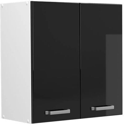 Armario colgante R-Line Vicco - 60cm, Negro brillo intenso, Blanco Armario colgante R-Line Vicco - 60cm, Negro brillo intenso, Blanco