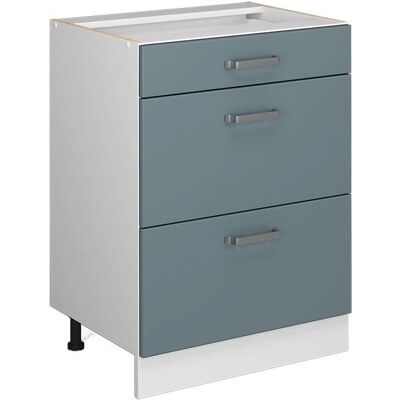 Vicco Meuble bas de cuisine R-Line - Bleu grisâtre - 60cm - Placard de cuisine - Publicité Vicco Meuble bas de cuisine R-Line - Bleu grisâtre - 60cm - Placard de cuisine - Publicité