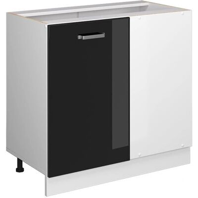 Vicco R-Line Eckschrank - Hochglanz Schwarz - 86cm - Küchenschrank Vicco R-Line Eckschrank - Hochglanz Schwarz - 86cm - Küchenschrank