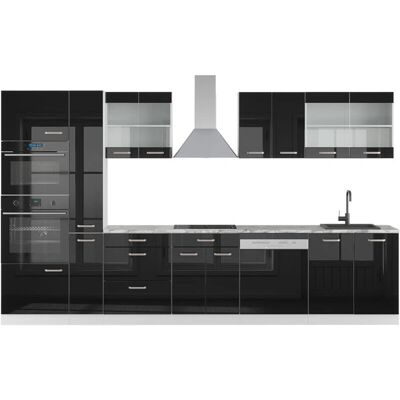 Vicco Mueble de cocina R-Line Negro y Blanco - Armario de Cocina Vicco Mueble de cocina R-Line Negro y Blanco - Armario de Cocina