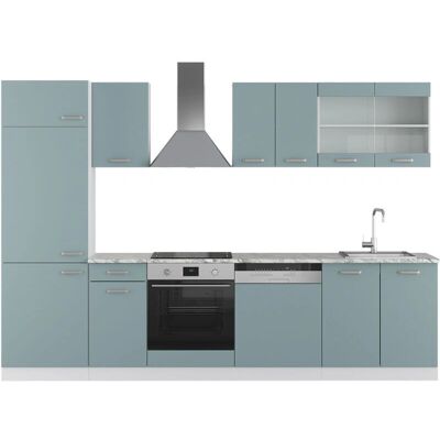 Gabinete de Cocina Vicco R-Line - 300cm, Gris azulado, Mármol Gabinete de Cocina Vicco R-Line - 300cm, Gris azulado, Mármol