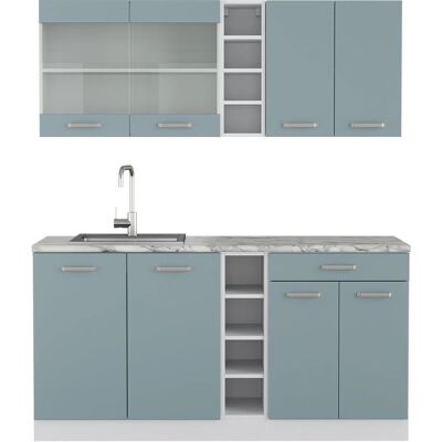 Cocina Vicco R-Line - Ajustable, 160cm, Gris azulado Cocina Vicco R-Line - Ajustable, 160cm, Gris azulado