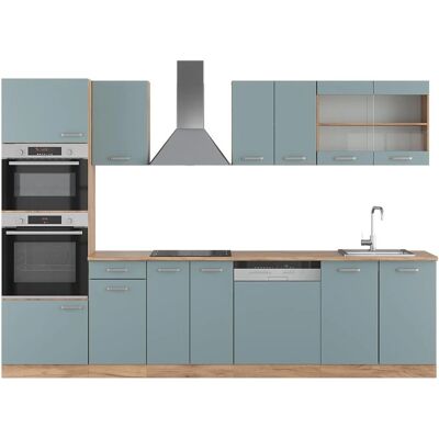 Gabinete de cocina Vicco R-Line - Azul grisáceo/dorado oscuro - 300cm Gabinete de cocina Vicco R-Line - Azul grisáceo/dorado oscuro - 300cm