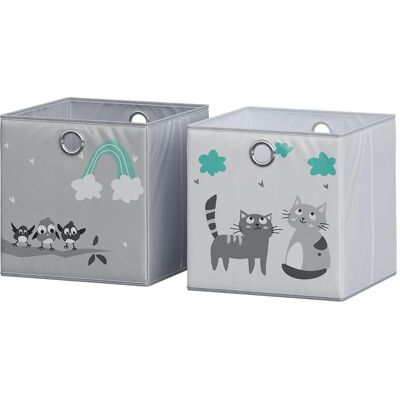 Caja plegable Vicco - motivo gatos y pájaros Caja plegable Vicco - motivo gatos y pájaros