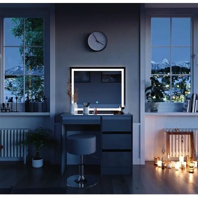 Mueble de maquillaje Vicco Sherry - Espejo LED, 90cm, Gris Mueble de maquillaje Vicco Sherry - Espejo LED, 90cm, Gris