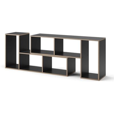 Bibliothèque Tetrix Vicco - Antracite, 112.8x56.4cm, Lot de 2 - Publicité Bibliothèque Tetrix Vicco - Antracite, 112.8x56.4cm, Lot de 2 - Publicité