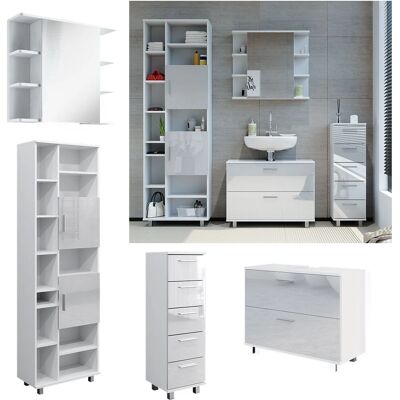 Conjunto de Muebles de Baño Vicco Ilias - Blanco Brillante - 4 Piezas Conjunto de Muebles de Baño Vicco Ilias - Blanco Brillante - 4 Piezas