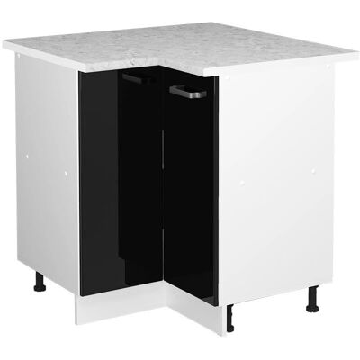 Vicco Eckschrank R-Line - Schwarz Hochglanz - Küchenschrank Vicco Eckschrank R-Line - Schwarz Hochglanz - Küchenschrank