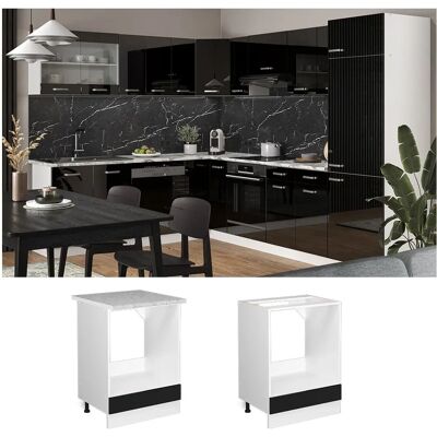 Vicco - R-Line - Schwarz glänzend - 60 cm - Backofenschrank Vicco - R-Line - Schwarz glänzend - 60 cm - Backofenschrank