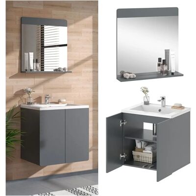 Conjunto de muebles de baño Vicco Izan - Gris - Muebles de Baño Conjunto de muebles de baño Vicco Izan - Gris - Muebles de Baño