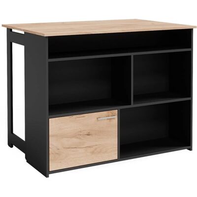 Mesa de bar Vicco Dominic Dorado - 116x37cm, Plegable, 4 Estantes Mesa de bar Vicco Dominic Dorado - 116x37cm, Plegable, 4 Estantes