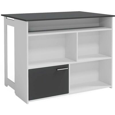 Vicco - Mesa de bar Dominic compacta - Antracita y blanco Vicco - Mesa de bar Dominic compacta - Antracita y blanco