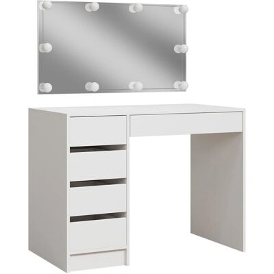Table de Maquillage LED Blanche Thalia de Vicco - Élégante et Spacieuse - Publicité Table de Maquillage LED Blanche Thalia de Vicco - Élégante et Spacieuse - Publicité