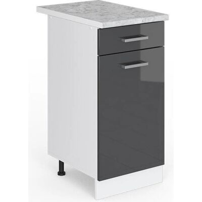 Vicco Mueble bajo universal R-Line - Antracita alto brillo / Blanco Vicco Mueble bajo universal R-Line - Antracita alto brillo / Blanco