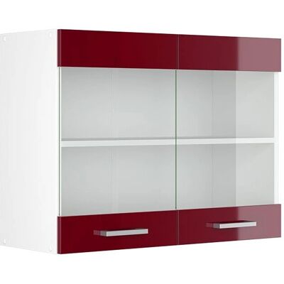 Vicco Modelo R-Line Gabinete de Pared - Gabinete, Rojo Burdeos, 80cm Vicco Modelo R-Line Gabinete de Pared - Gabinete, Rojo Burdeos, 80cm
