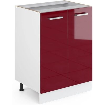Gabinete universal R-Line Vicco - Rojo Burdeos, 60cm, Puertas Gabinete universal R-Line Vicco - Rojo Burdeos, 60cm, Puertas