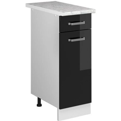 Vicco Mueble bajo universal R-Line - Negro brillo intenso - 30 cm - Mueble Vicco Mueble bajo universal R-Line - Negro brillo intenso - 30 cm - Mueble