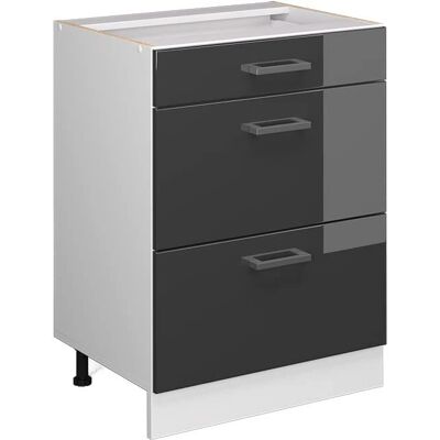 Gabinete universal Vicco R-Line - 60cm Antracita brillo - Mueble de almacenamiento Gabinete universal Vicco R-Line - 60cm Antracita brillo - Mueble de almacenamiento
