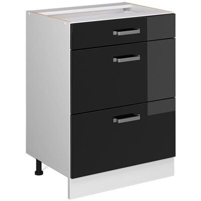 Mueble bajo universal Vicco R-Line - Negro brillo intenso - 60 cm - Muebles Mueble bajo universal Vicco R-Line - Negro brillo intenso - 60 cm - Muebles