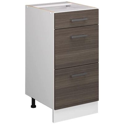 Armario de almacenamiento universal Vicco - 3 cajones, 40cm, Gris/Blanco Armario de almacenamiento universal Vicco - 3 cajones, 40cm, Gris/Blanco