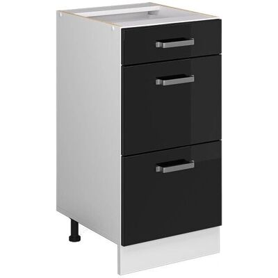 Gabinete universal Vicco R-Line - Negro brillo intenso, Blanco Gabinete universal Vicco R-Line - Negro brillo intenso, Blanco