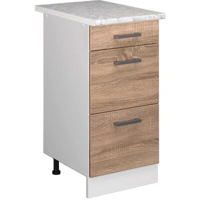 Vicco Mueble bajo universal R-Line - Sonoma/Blanco - 40cm - Muebles Vicco Mueble bajo universal R-Line - Sonoma/Blanco - 40cm - Muebles