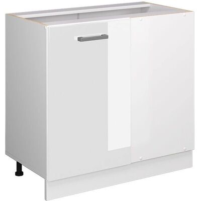 Vicco Armario Esquinero Universal R-Line - 86cm Blanco Alto Brillo - Almacenamiento en Esquina Vicco Armario Esquinero Universal R-Line - 86cm Blanco Alto Brillo - Almacenamiento en Esquina