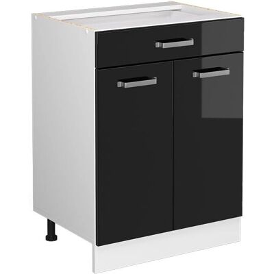 Gabinete universal Vicco R-Line - 3 cajones, 60cm, Negro brillo Gabinete universal Vicco R-Line - 3 cajones, 60cm, Negro brillo
