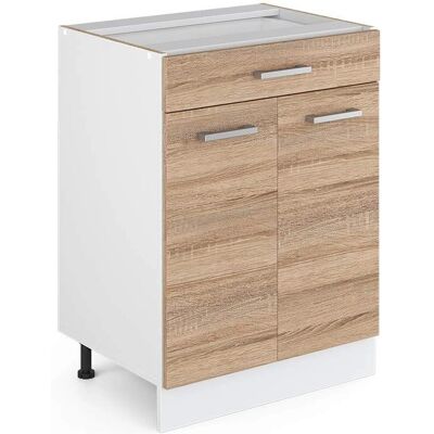 Vicco Mueble bajo universal R-Line - Sonoma/Blanco - 60 cm - Armario de pared Vicco Mueble bajo universal R-Line - Sonoma/Blanco - 60 cm - Armario de pared