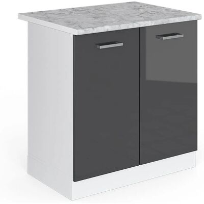 Vicco Modelo R-Line Mueble bajo para fregadero - Antracita alto brillo/Blanco Vicco Modelo R-Line Mueble bajo para fregadero - Antracita alto brillo/Blanco