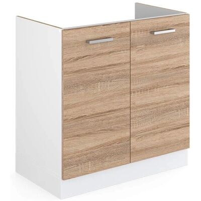 Gabinete de cocina Vicco Sonoma/Blanco 80cm - Línea R, 2 puertas Gabinete de cocina Vicco Sonoma/Blanco 80cm - Línea R, 2 puertas