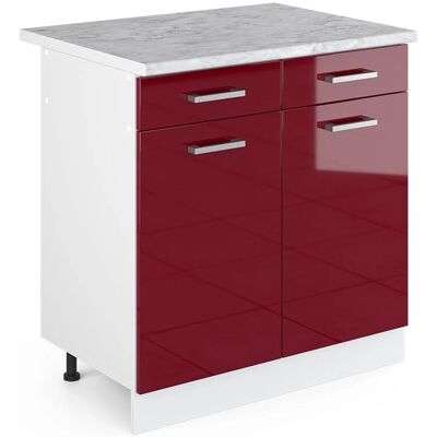 Vicco Universalmöbel R-Line - Weiß, Bordeaux Rot, 80 cm - Möbel Vicco Universalmöbel R-Line - Weiß, Bordeaux Rot, 80 cm - Möbel