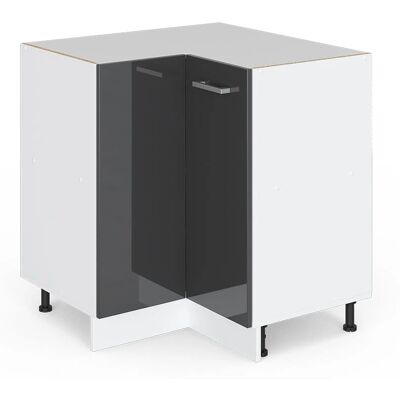 Vicco Mueble esquinero R-Line Antracita alto brillo - Mueble de esquina Vicco Mueble esquinero R-Line Antracita alto brillo - Mueble de esquina