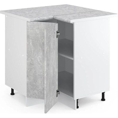 Gabinete de esquina Vicco R-Line - Hormigón/Blanco - 75,6cm Gabinete de esquina Vicco R-Line - Hormigón/Blanco - 75,6cm