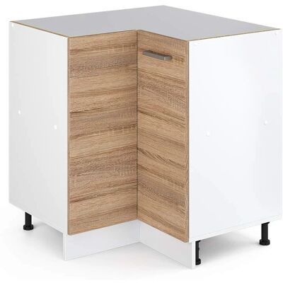 Armario de esquina Vicco - Sonoma/Blanco - Solución flexible y ahorradora de espacio Armario de esquina Vicco - Sonoma/Blanco - Solución flexible y ahorradora de espacio