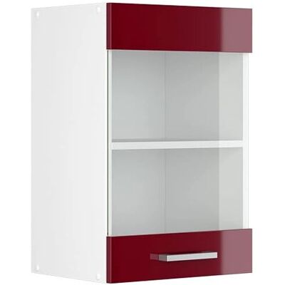 Armoire Mural Universelle R-Line - Rouge Bordeaux, 40cm, Porte en Verre - Publicité Armoire Mural Universelle R-Line - Rouge Bordeaux, 40cm, Porte en Verre - Publicité