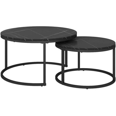 Ensemble de Tables Basses Vicco Montreal, Noir - 2 Pièces - Publicité Ensemble de Tables Basses Vicco Montreal, Noir - 2 Pièces - Publicité