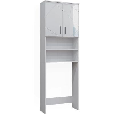Gabinete para lavadora Vicco Irma - Blanco Alto Brillo - Mueble de baño Gabinete para lavadora Vicco Irma - Blanco Alto Brillo - Mueble de baño