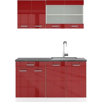 Vicco Cocina R-Line, Burdeos/Blanco/Antracita - Gabinete de Cocina Vicco Cocina R-Line, Burdeos/Blanco/Antracita - Gabinete de Cocina