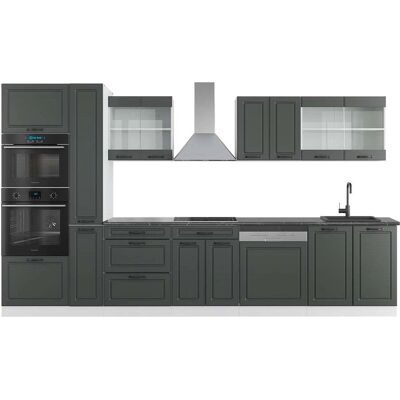 Vicco R-Line Mueble de Cocina - Antracita, 350cm, Diseño Modular Vicco R-Line Mueble de Cocina - Antracita, 350cm, Diseño Modular