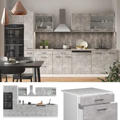 Mueble de cocina Vicco R-Line - Antracita - 350cm Mueble de cocina Vicco R-Line - Antracita - 350cm