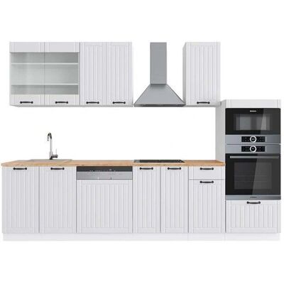 Muebles de cocina Vicco - 300 cm - Blanco/Roble - Fame-Line Muebles de cocina Vicco - 300 cm - Blanco/Roble - Fame-Line