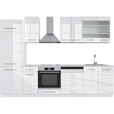 Vicco Blanco Brillo Fame-Line Mueble de Cocina - 300cm Vicco Blanco Brillo Fame-Line Mueble de Cocina - 300cm