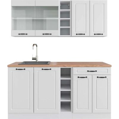 Vicco Cocina R-Line Blanco/Blanco - 160cm - Cocina versátil Vicco Cocina R-Line Blanco/Blanco - 160cm - Cocina versátil