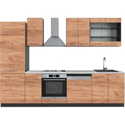 Vicco Cocina Fame-Line - Roble Antracita - 300cm - Muebles de Cocina Vicco Cocina Fame-Line - Roble Antracita - 300cm - Muebles de Cocina
