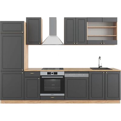 Vicco Mueble de Cocina - Antracita/Roble - 300cm - Mueble de Cocina Vicco Mueble de Cocina - Antracita/Roble - 300cm - Mueble de Cocina
