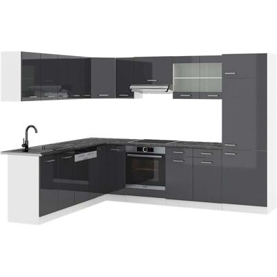 Vicco - Cocina en Forma de L - Antracita - Diseño Modular Versátil Vicco - Cocina en Forma de L - Antracita - Diseño Modular Versátil