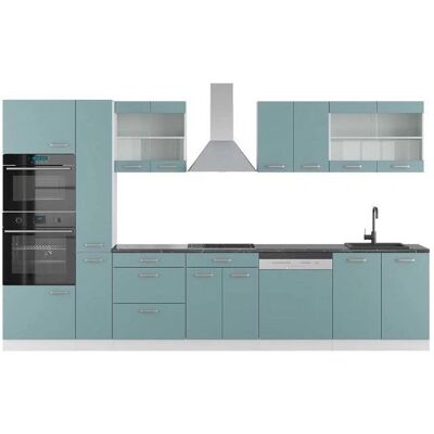 Mueble de cocina Vicco R-Line - Altura ajustable, 350cm, Azul-gris-blanco Mueble de cocina Vicco R-Line - Altura ajustable, 350cm, Azul-gris-blanco
