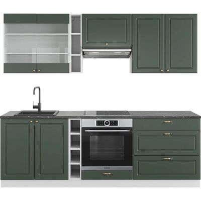 Vicco Armario de Cocina Fame-Line Verde-Dorado - Armario de Cocina Vicco Armario de Cocina Fame-Line Verde-Dorado - Armario de Cocina