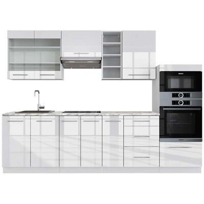 Vicco Muebles de Cocina Fame-Line Blanco Alto Brillo - Tipo de Cocina Vicco Muebles de Cocina Fame-Line Blanco Alto Brillo - Tipo de Cocina